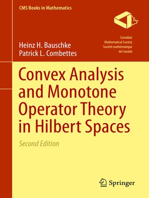 cover image of Convex Analysis and Monotone Operator Theory in Hilbert Spaces